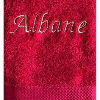 Drap de Bain 100x150 Fuchsia Personnalisé, Une Couleur Eclatante