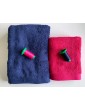 Ensemble fushia, bleu marine