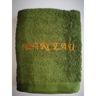 Maxi drap de bain kaki personnalisé