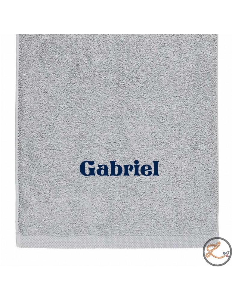 Serviette de bain personnalisée prénom Gabriel