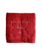 Drap de bain rouge à personnaliser
