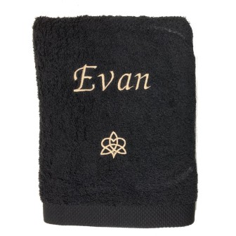 Serviette de bain personnalisée prénom Evan