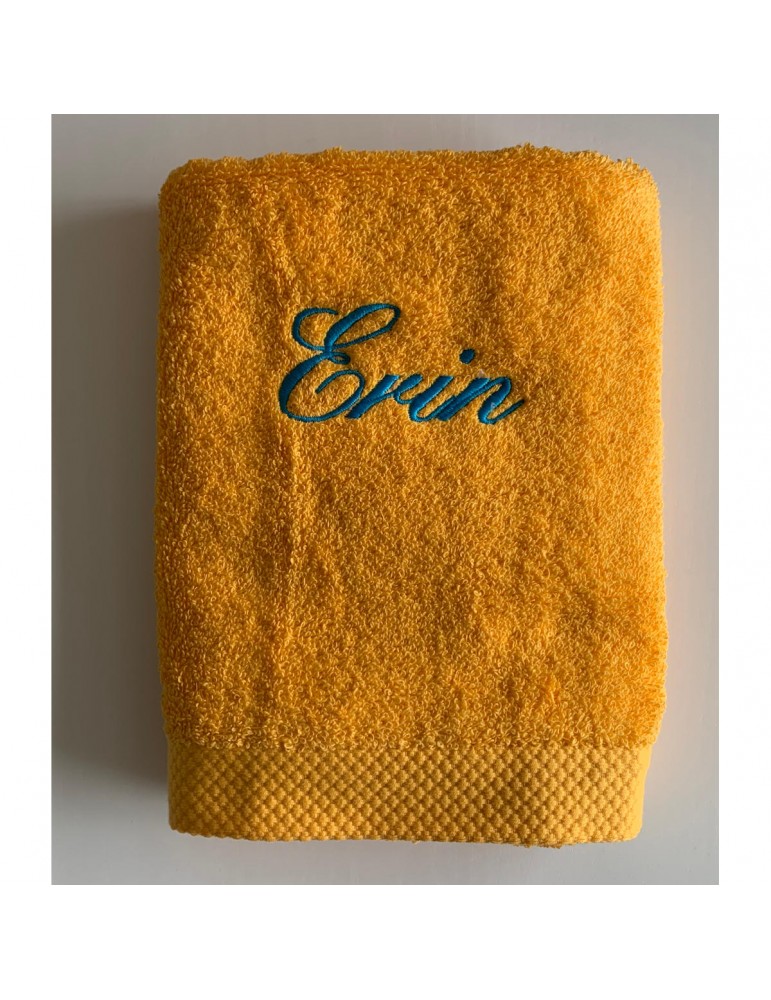 Serviette personnalisée prénom Erin et écriture script