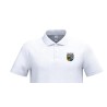 Polo blanc piqué homme avec blason héraldique Département du Finistère brodé côté cœur