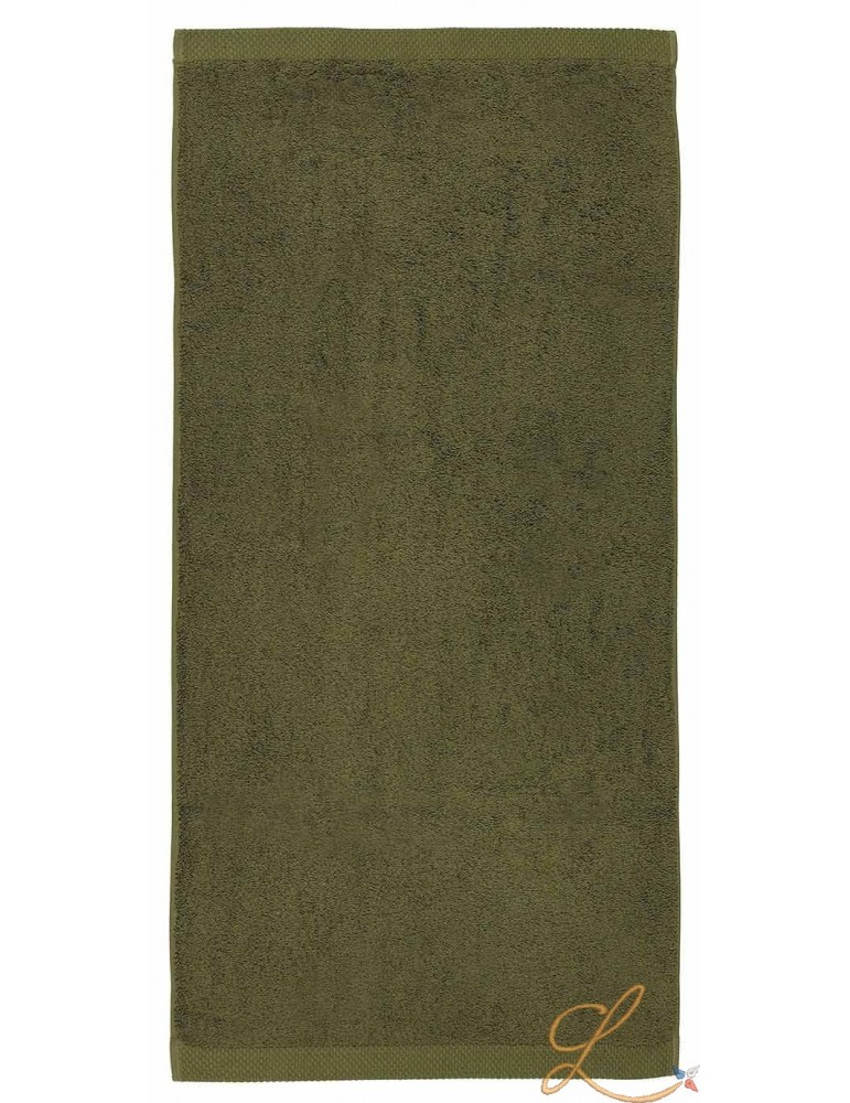 Serviette de bain kaki à personnaliser